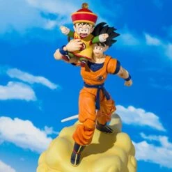 Dragon Ball - Figurines Son Goku & Son Gohan Kid & Kintoun SHF