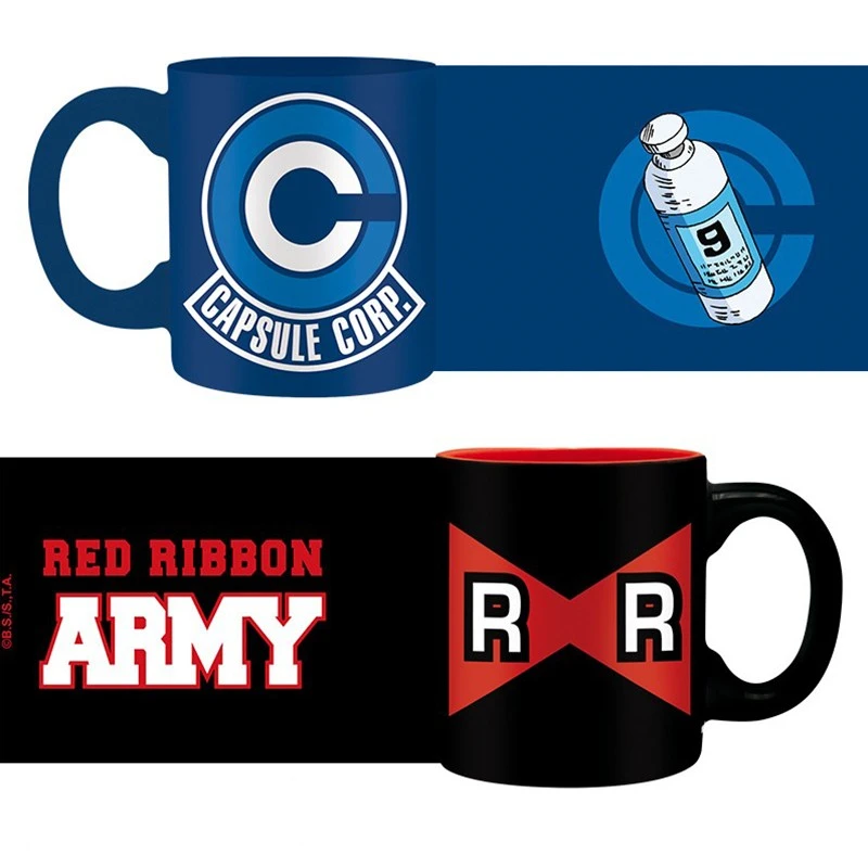 Set 2 Mini Mugs Capsule Corp & Ruban Rouge 2 Set 2 Mini Mugs Capsule Corp & Ruban Rouge – Image 2