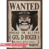 One Piece - Affiche Wanted Gold.D Roger